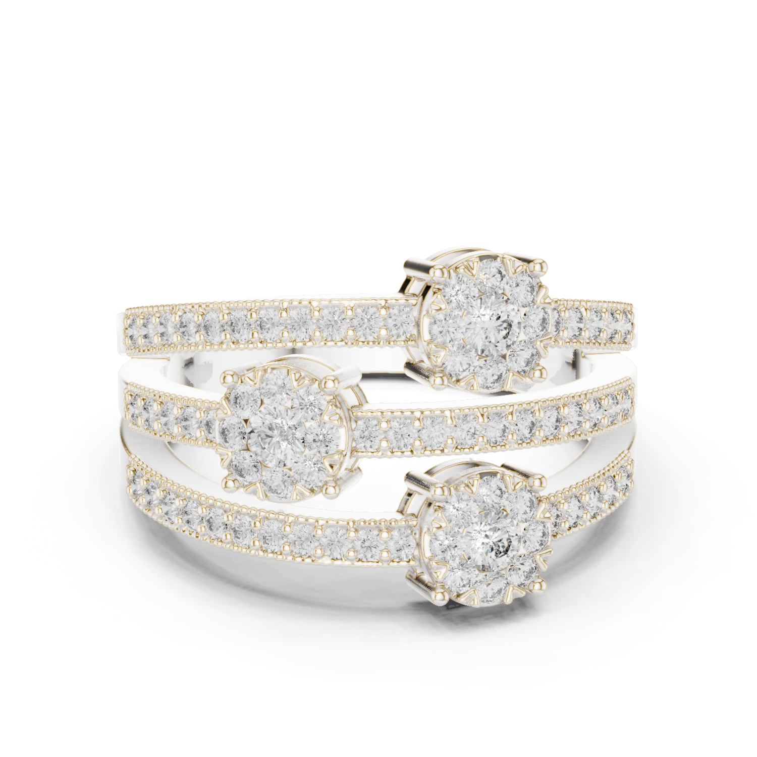 Mixed Shape Lab Grown Diamond Halo Ring