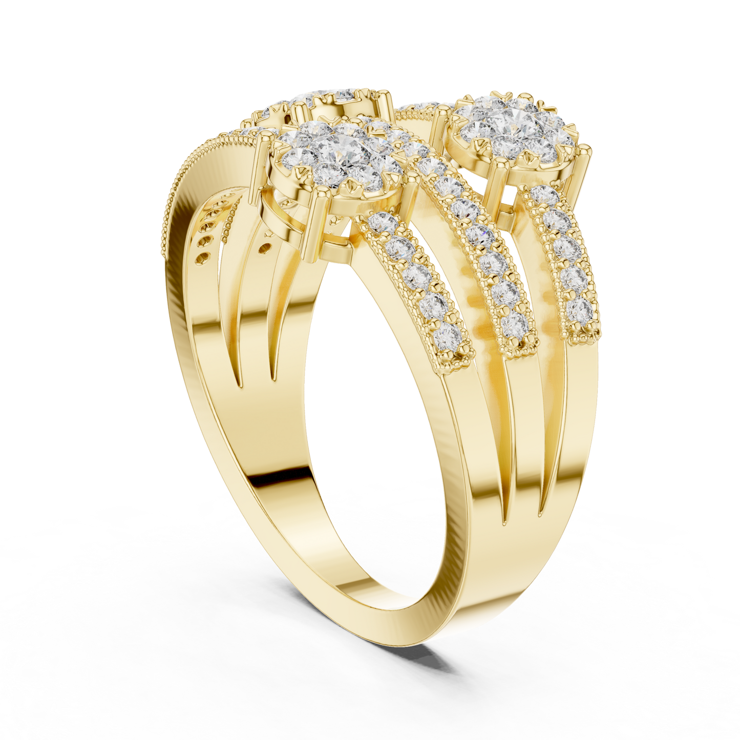 Mixed Shape Lab Grown Diamond Halo Ring