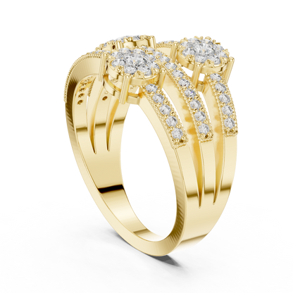 Mixed Shape Lab Grown Diamond Halo Ring
