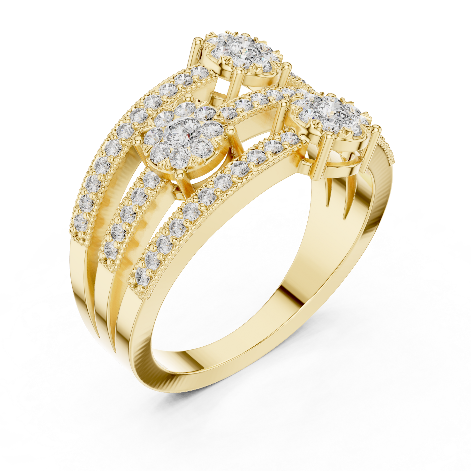 Mixed Shape Lab Grown Diamond Halo Ring