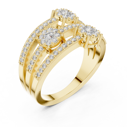 Mixed Shape Lab Grown Diamond Halo Ring
