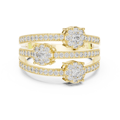 Mixed Shape Lab Grown Diamond Halo Ring
