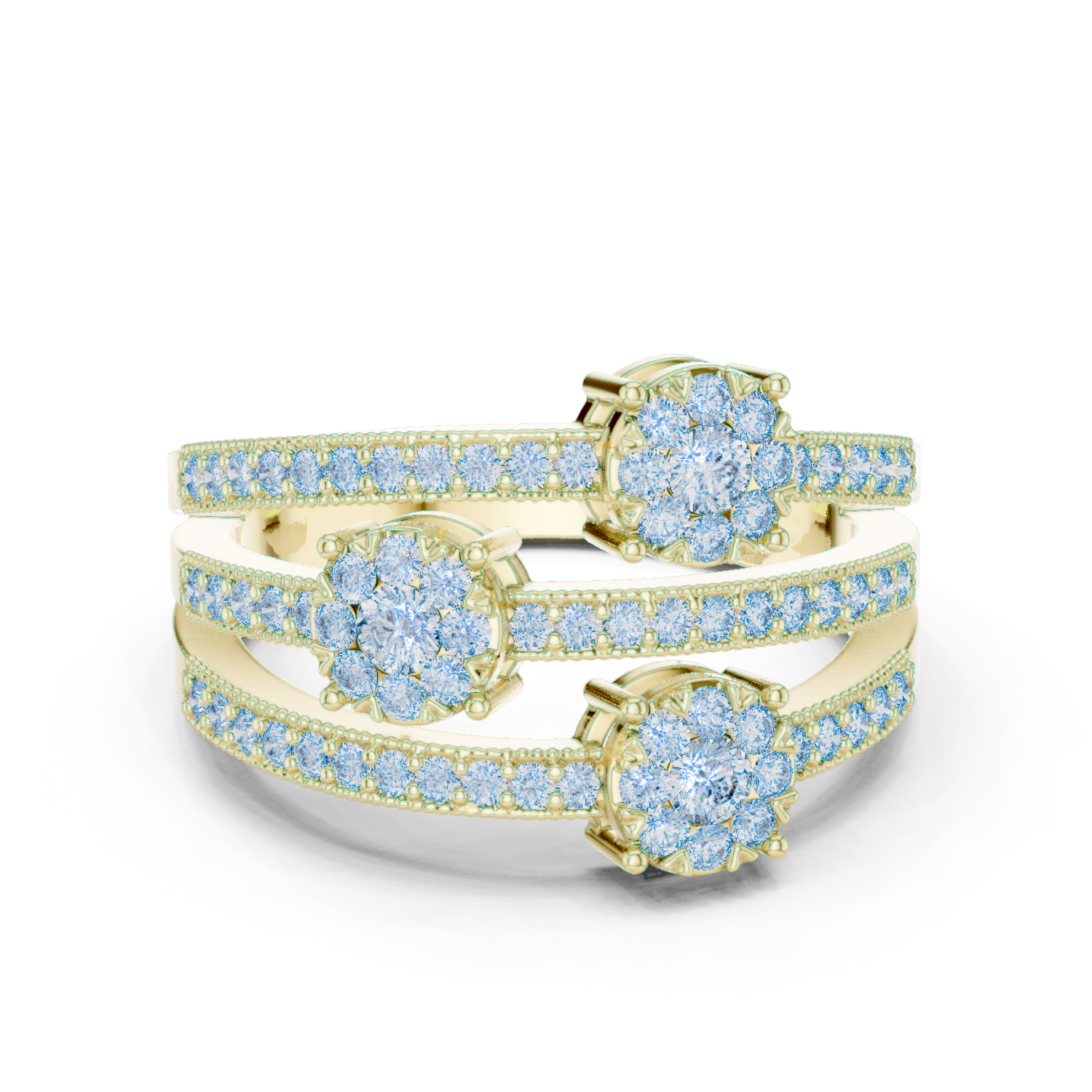 Mixed Shape Lab Grown Diamond Halo Ring