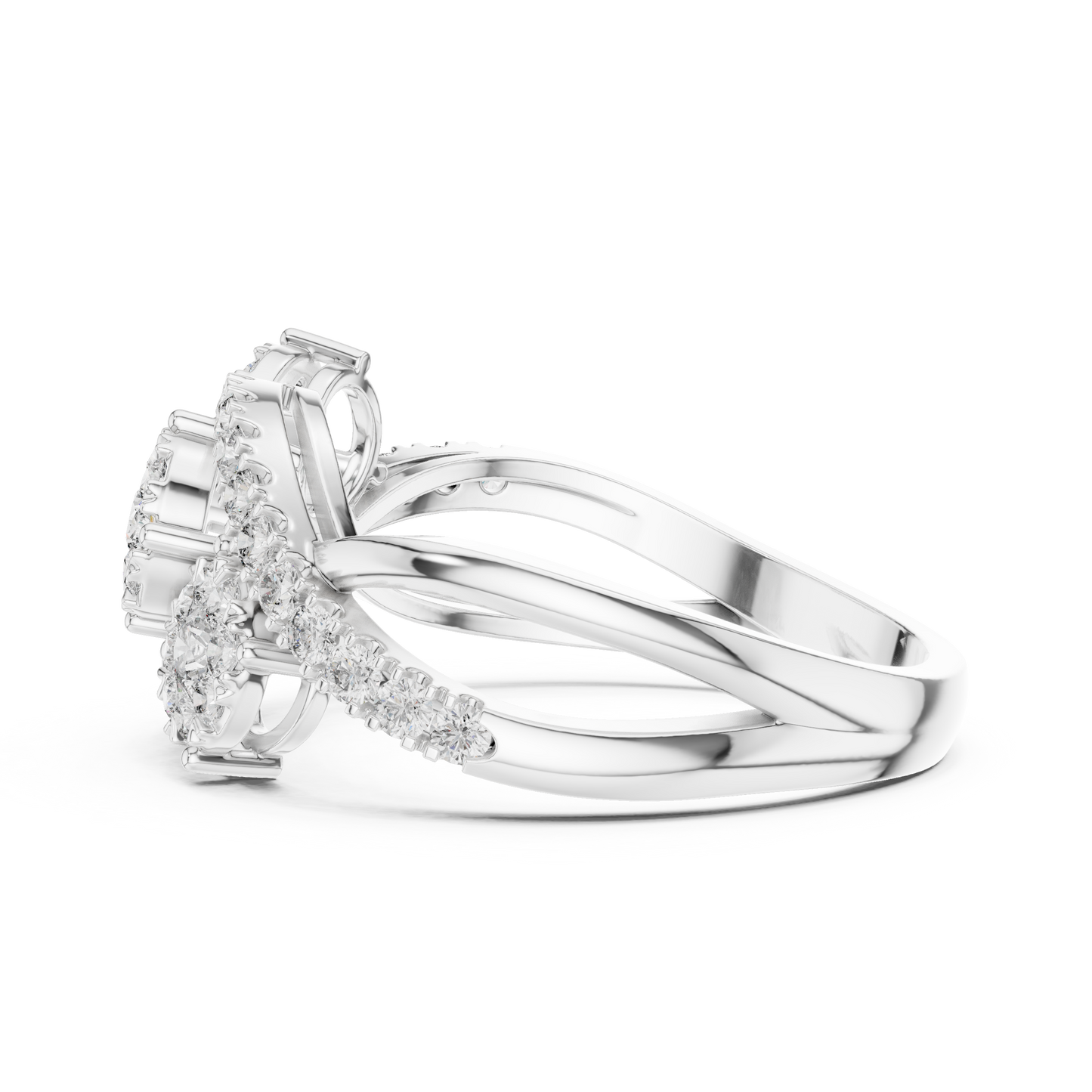 Round Halo Lab Grown Diamond Ring