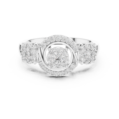Round Three Stone Lab Grown Diamond Ring