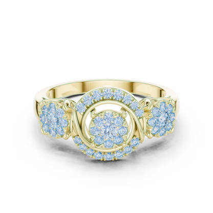 Round Three Stone Lab Grown Diamond Ring
