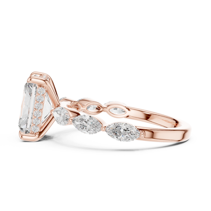 Mixed Shape Lab Grown Diamond Side Stone Ring