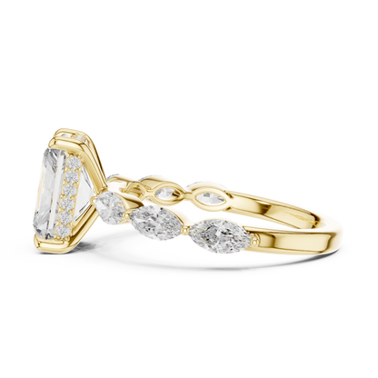 Mixed Shape Lab Grown Diamond Side Stone Ring