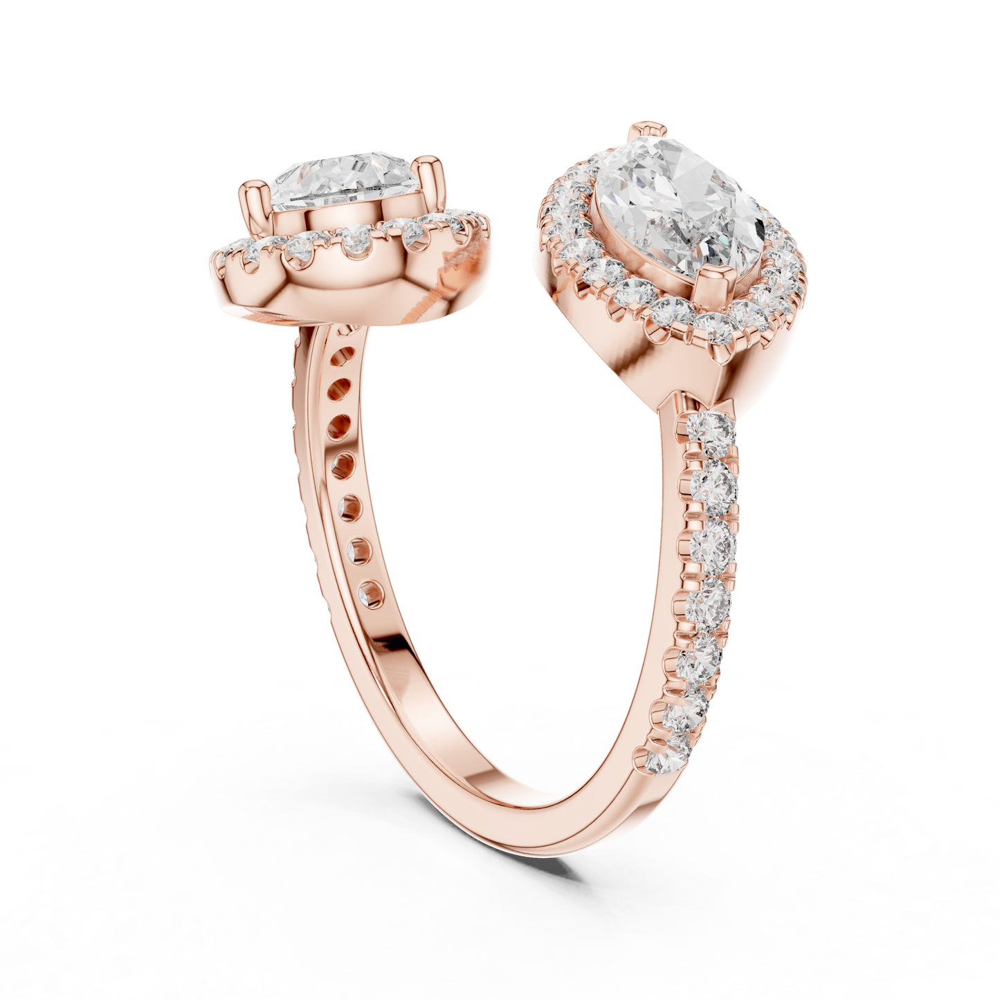 Mixed Shape Lab Grown Diamond Halo Ring
