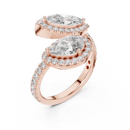 Mixed Shape Lab Grown Diamond Halo Ring