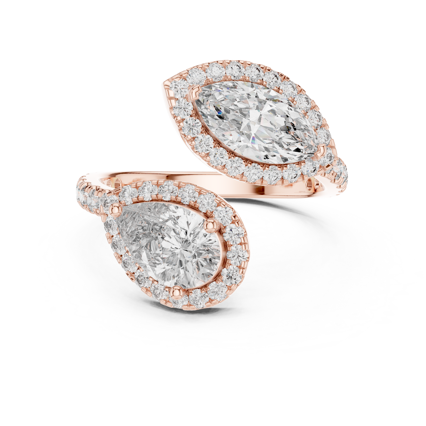 Mixed Shape Lab Grown Diamond Halo Ring