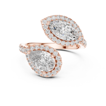 Mixed Shape Lab Grown Diamond Halo Ring