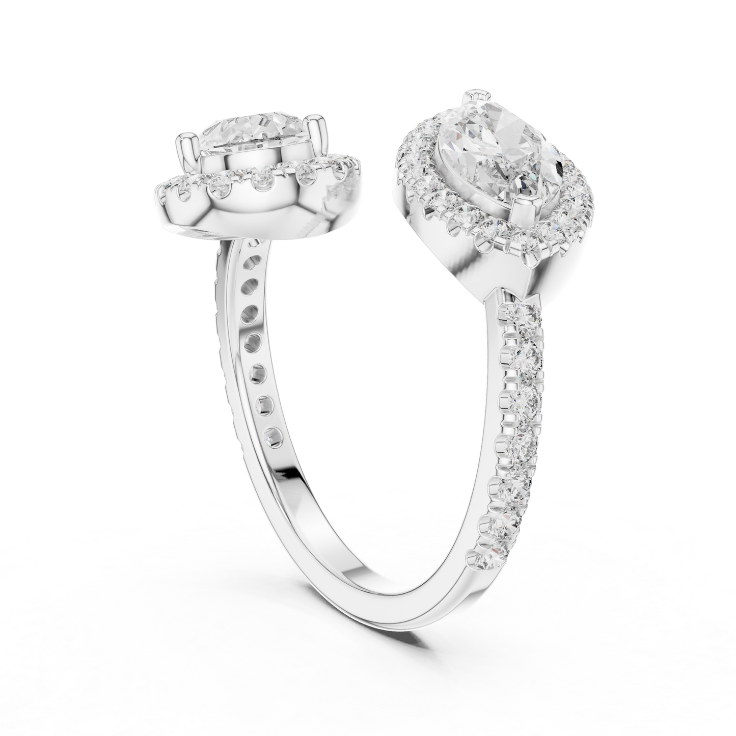 Mixed Shape Lab Grown Diamond Halo Ring