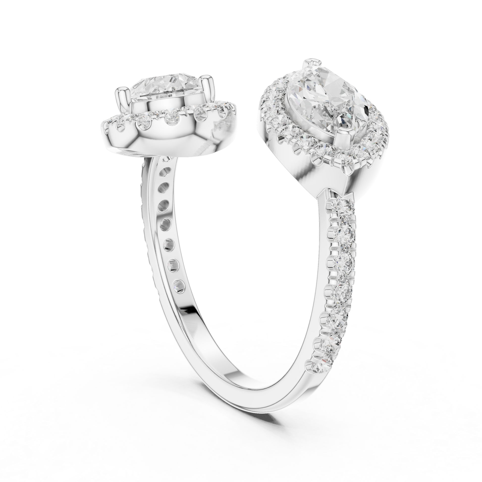 Mixed Shape Lab Grown Diamond Halo Ring