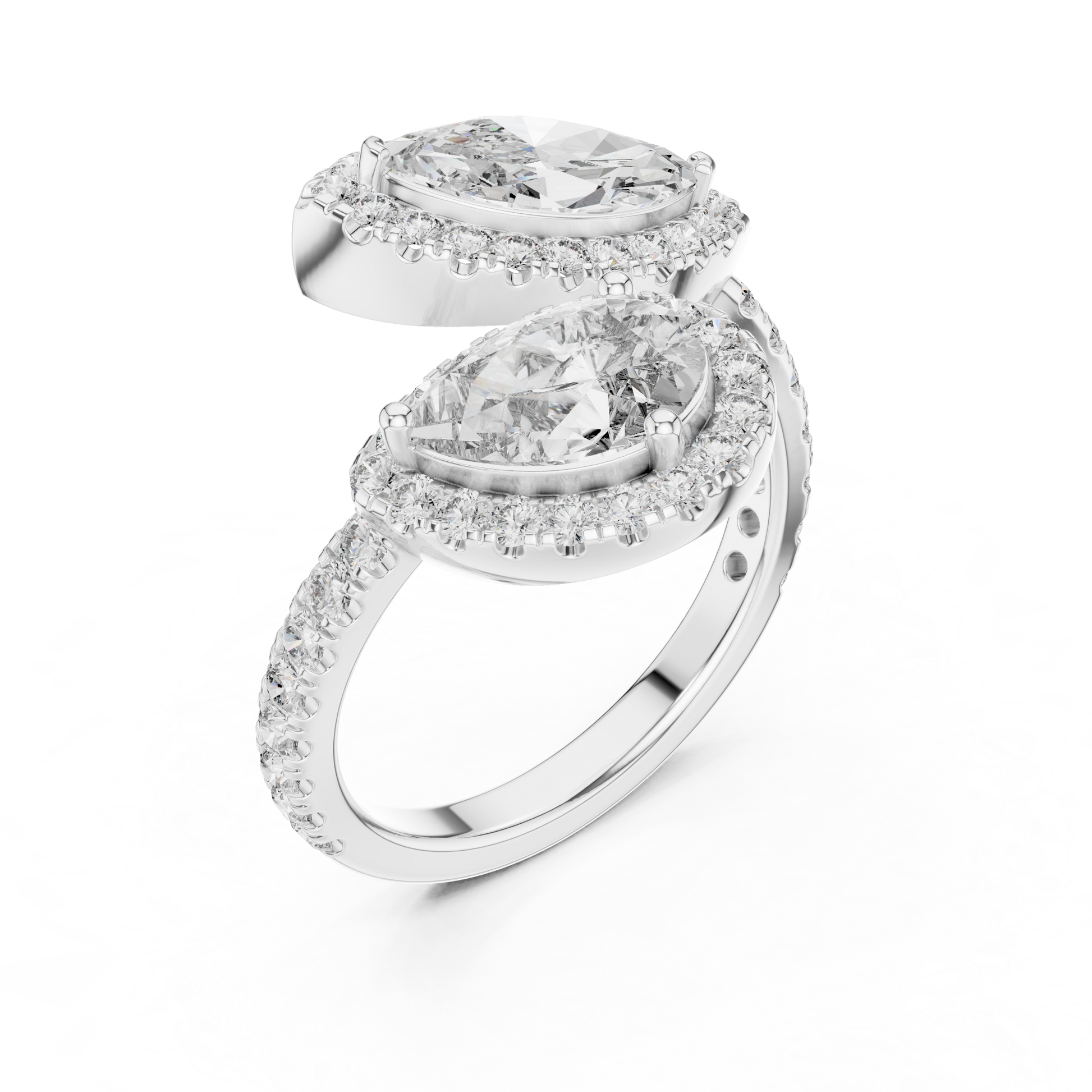 Mixed Shape Lab Grown Diamond Halo Ring