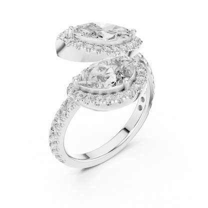 Mixed Shape Lab Grown Diamond Halo Ring