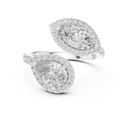 Mixed Shape Lab Grown Diamond Halo Ring