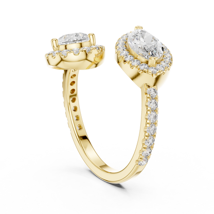 Mixed Shape Lab Grown Diamond Halo Ring
