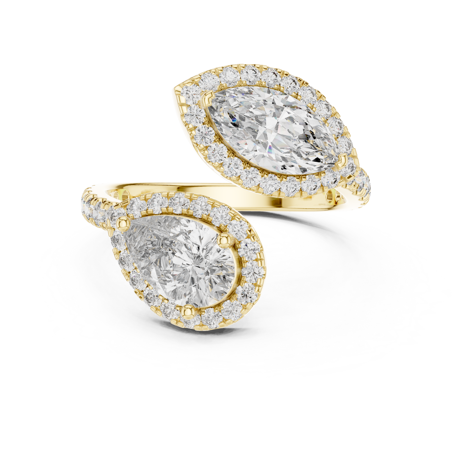 Mixed Shape Lab Grown Diamond Halo Ring