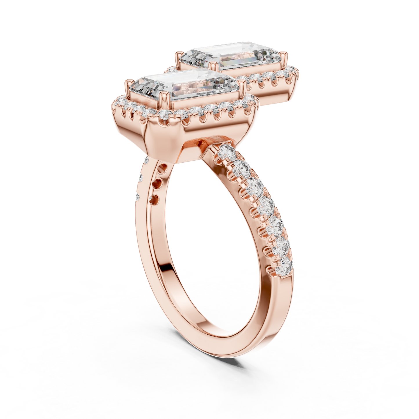 Mixed Shape Lab Grown Diamond Halo Ring