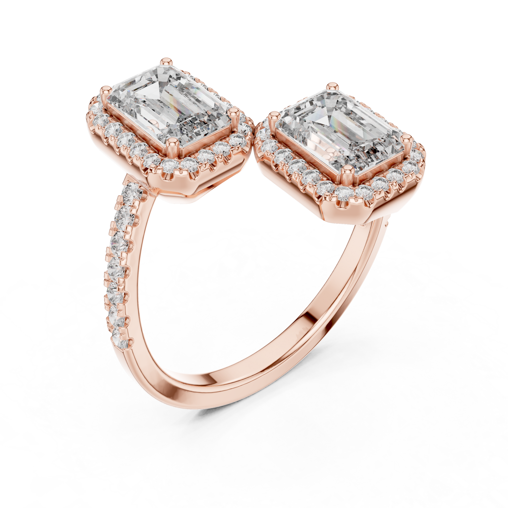 Mixed Shape Lab Grown Diamond Halo Ring