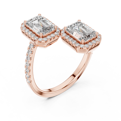 Mixed Shape Lab Grown Diamond Halo Ring
