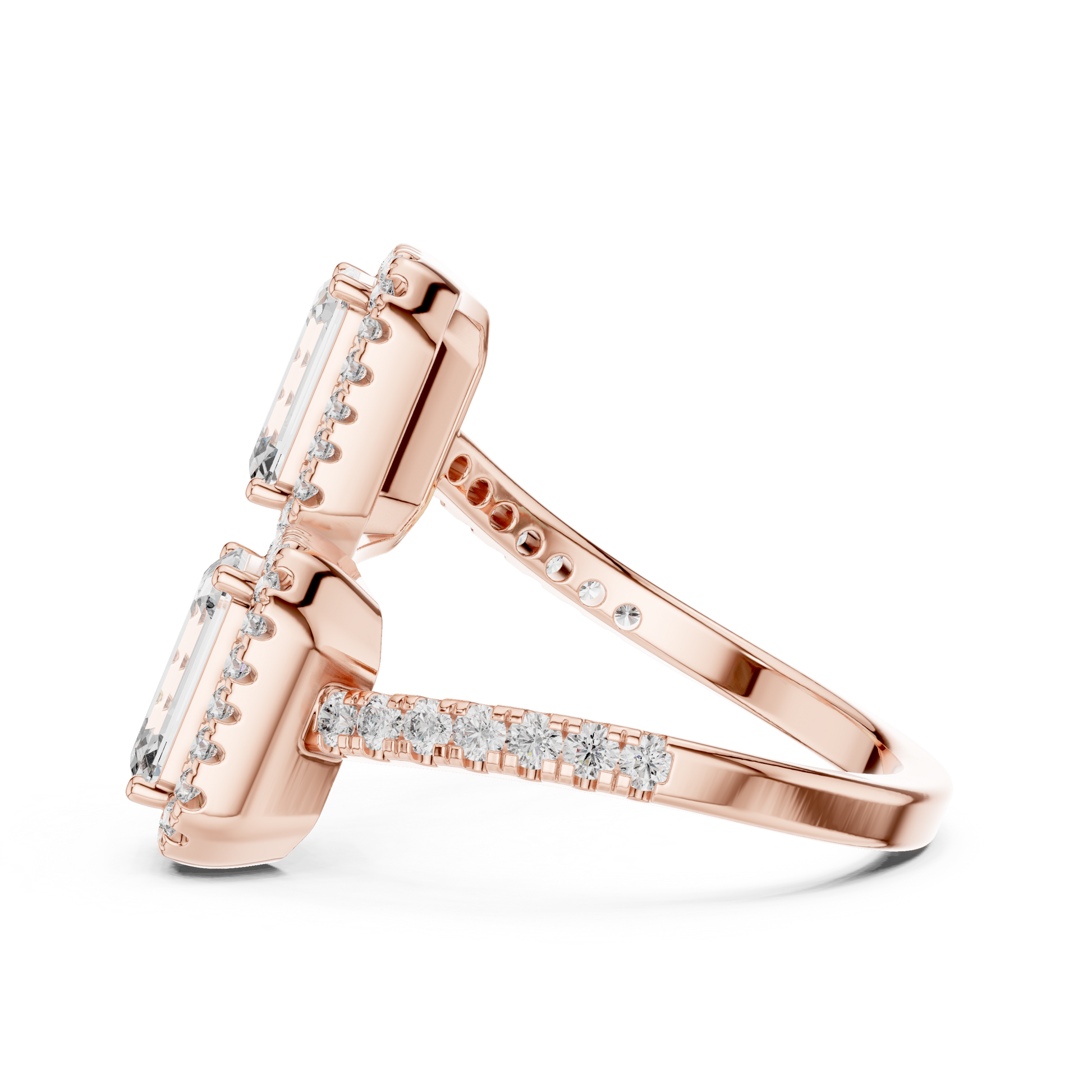Mixed Shape Lab Grown Diamond Halo Ring