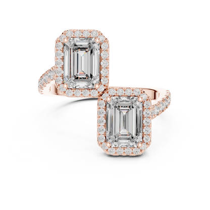 Mixed Shape Lab Grown Diamond Halo Ring
