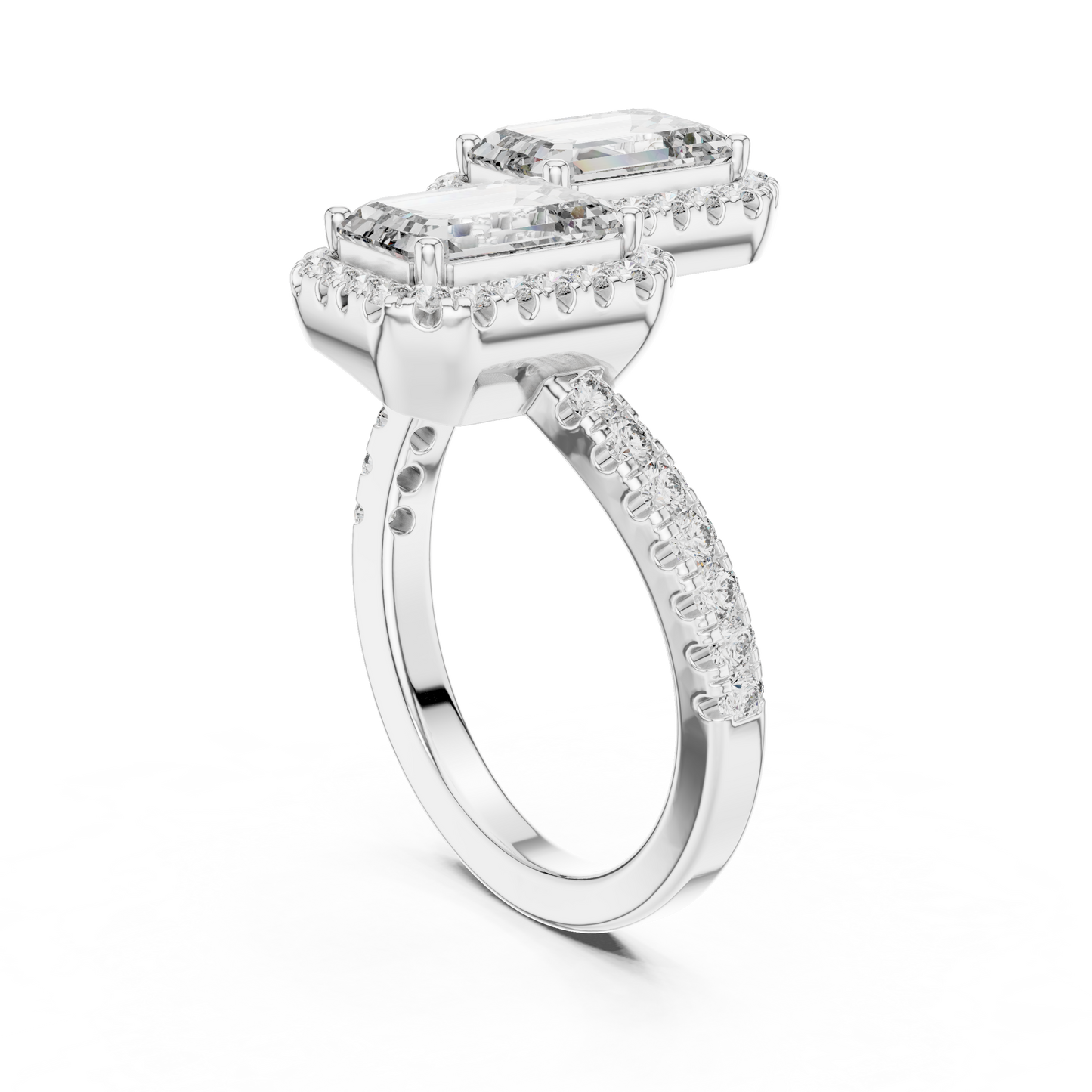 Mixed Shape Lab Grown Diamond Halo Ring