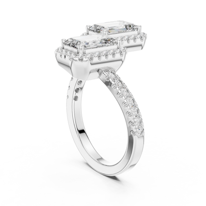 Mixed Shape Lab Grown Diamond Halo Ring