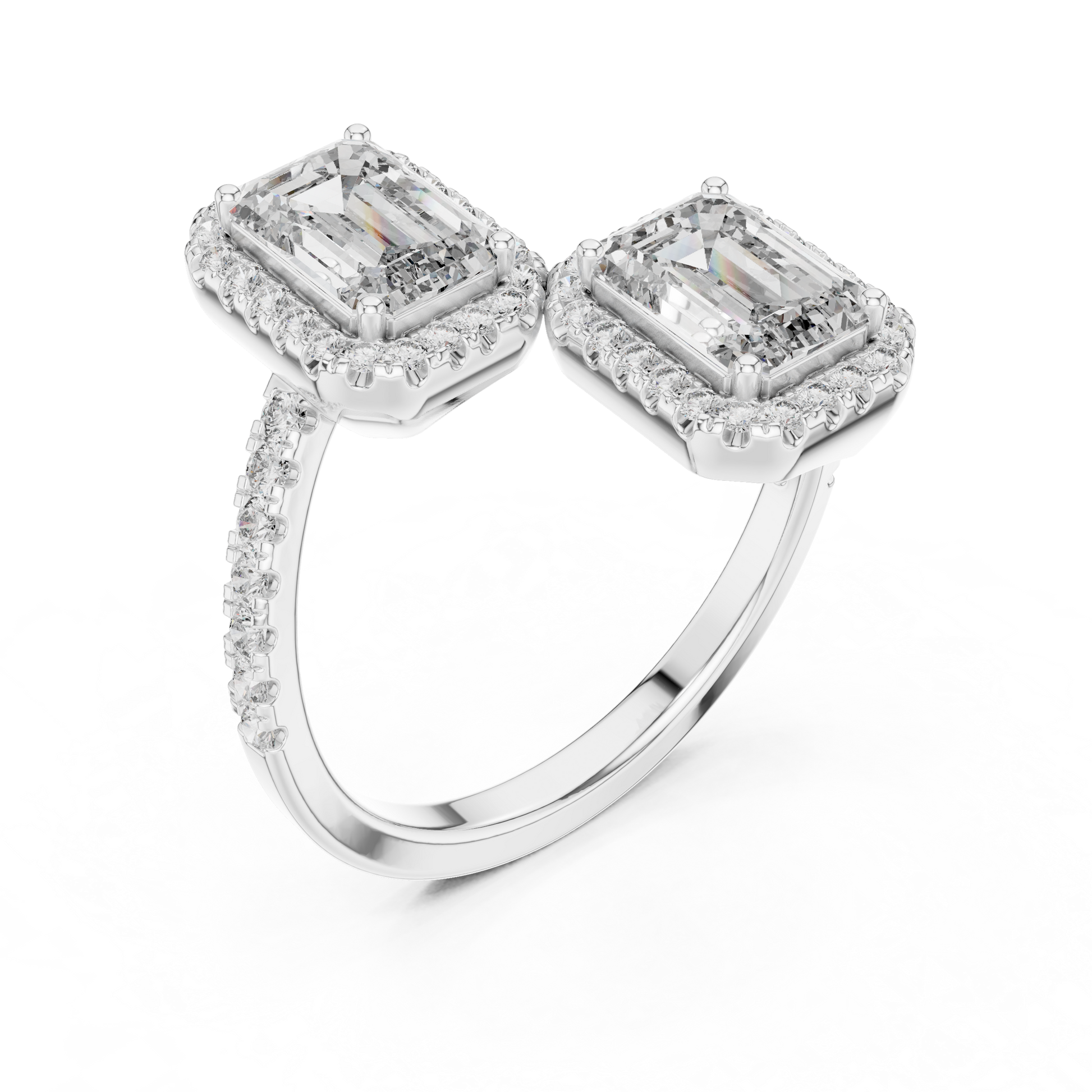 Mixed Shape Lab Grown Diamond Halo Ring