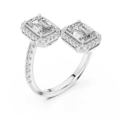 Mixed Shape Lab Grown Diamond Halo Ring