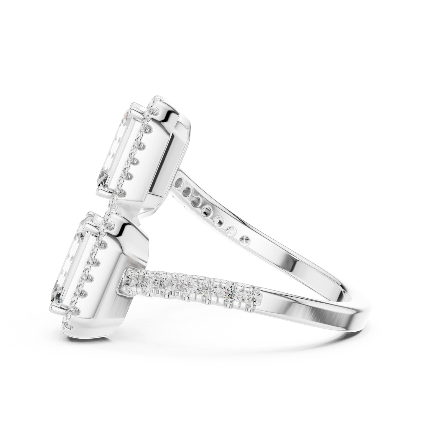 Mixed Shape Lab Grown Diamond Halo Ring