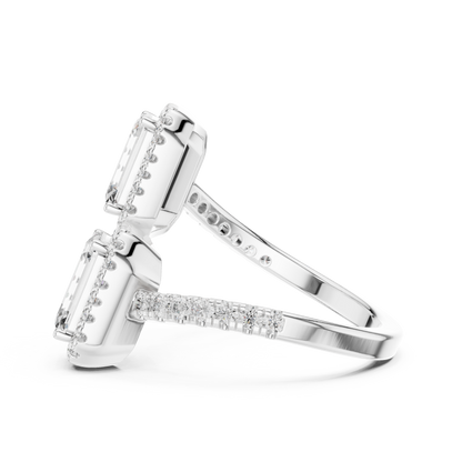 Mixed Shape Lab Grown Diamond Halo Ring