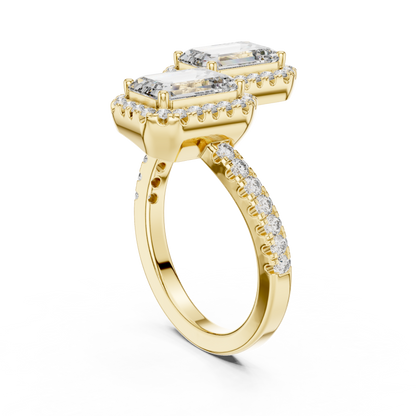 Mixed Shape Lab Grown Diamond Halo Ring