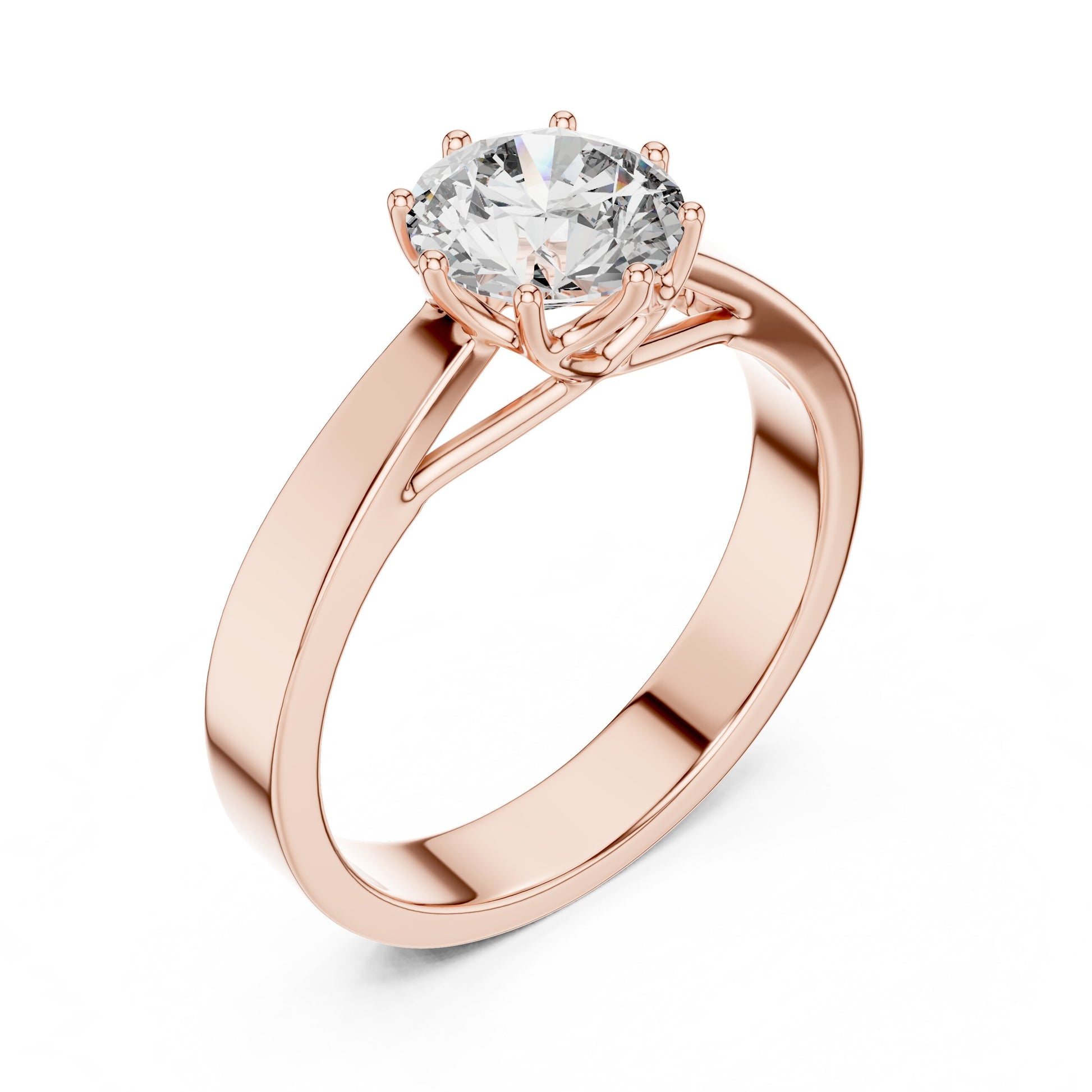 Round Solitaire Lab Grown Diamond Ring