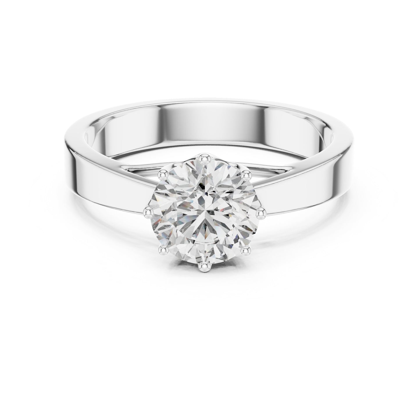 Round Solitaire Lab Grown Diamond Ring