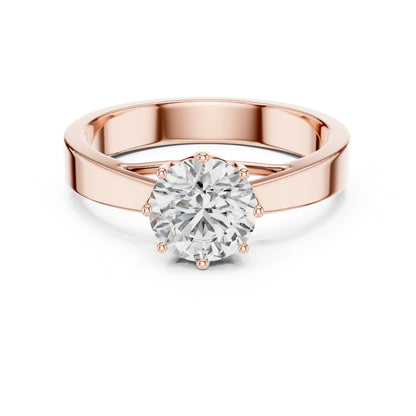 Round Solitaire Lab Grown Diamond Ring