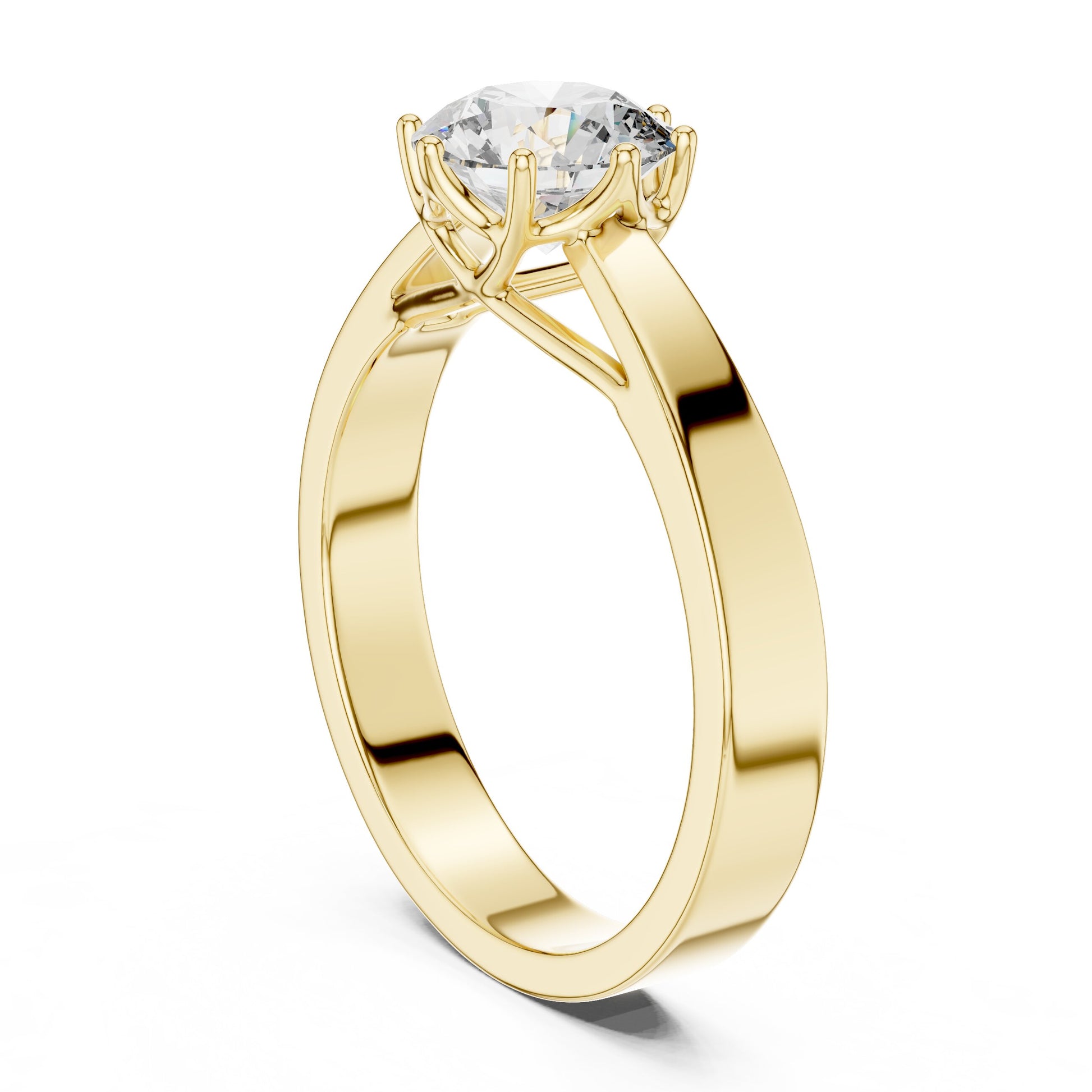 Round Solitaire Lab Grown Diamond Ring
