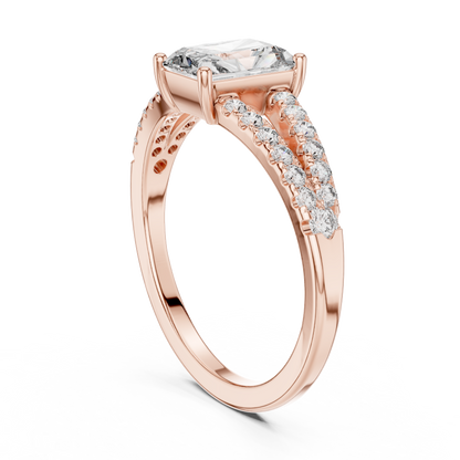 Mixed Shape Lab Grown Diamond Side Stone Ring