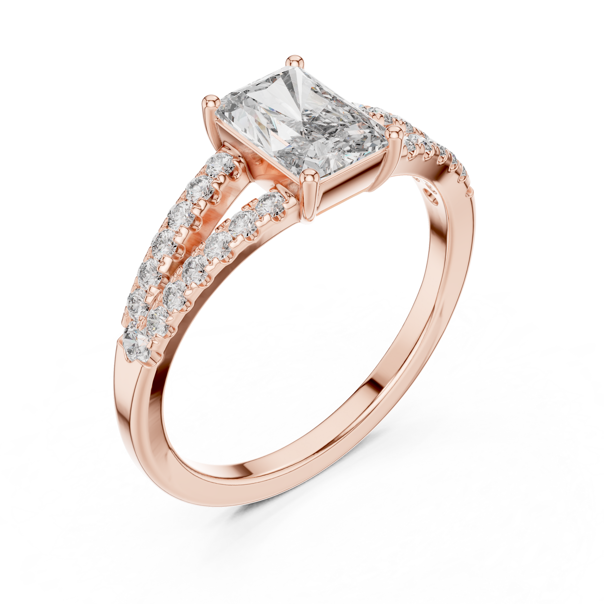 Mixed Shape Lab Grown Diamond Side Stone Ring