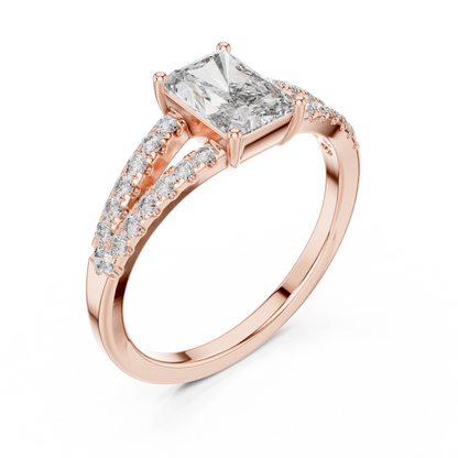 Mixed Shape Lab Grown Diamond Side Stone Ring