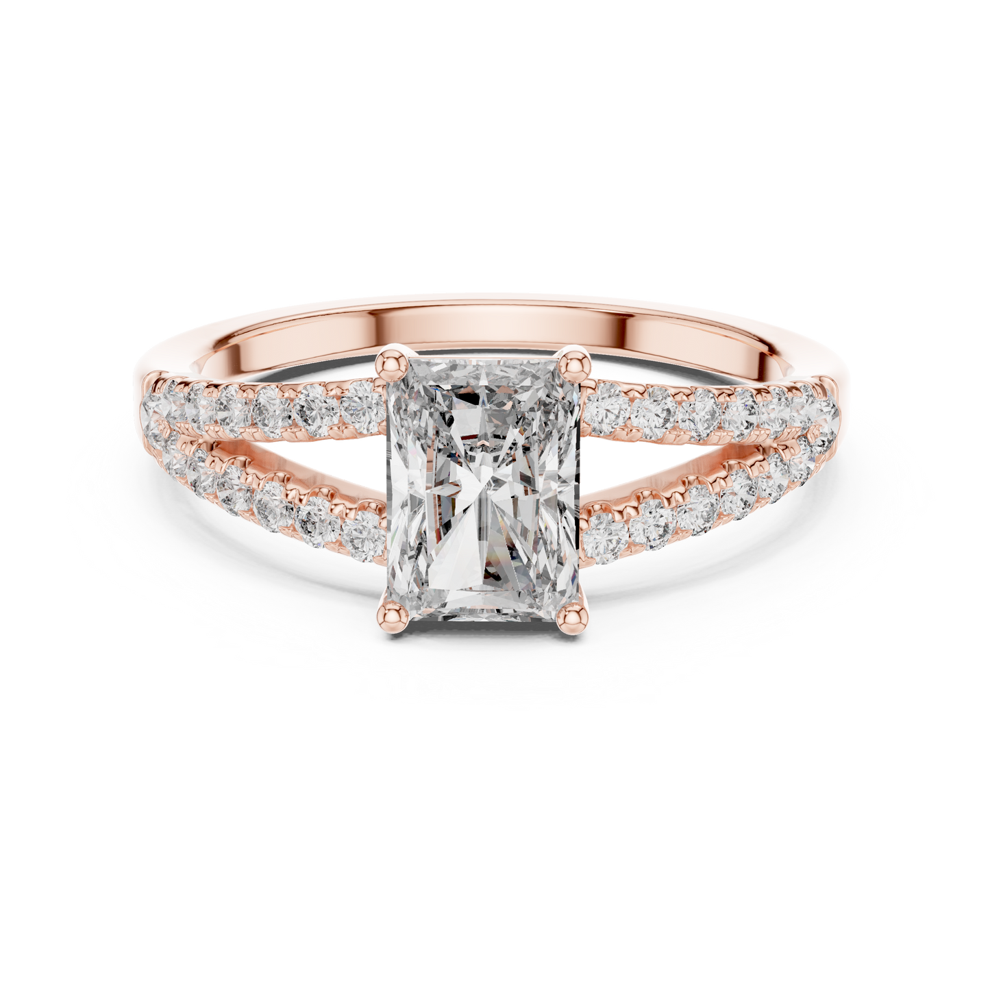 Mixed Shape Lab Grown Diamond Side Stone Ring