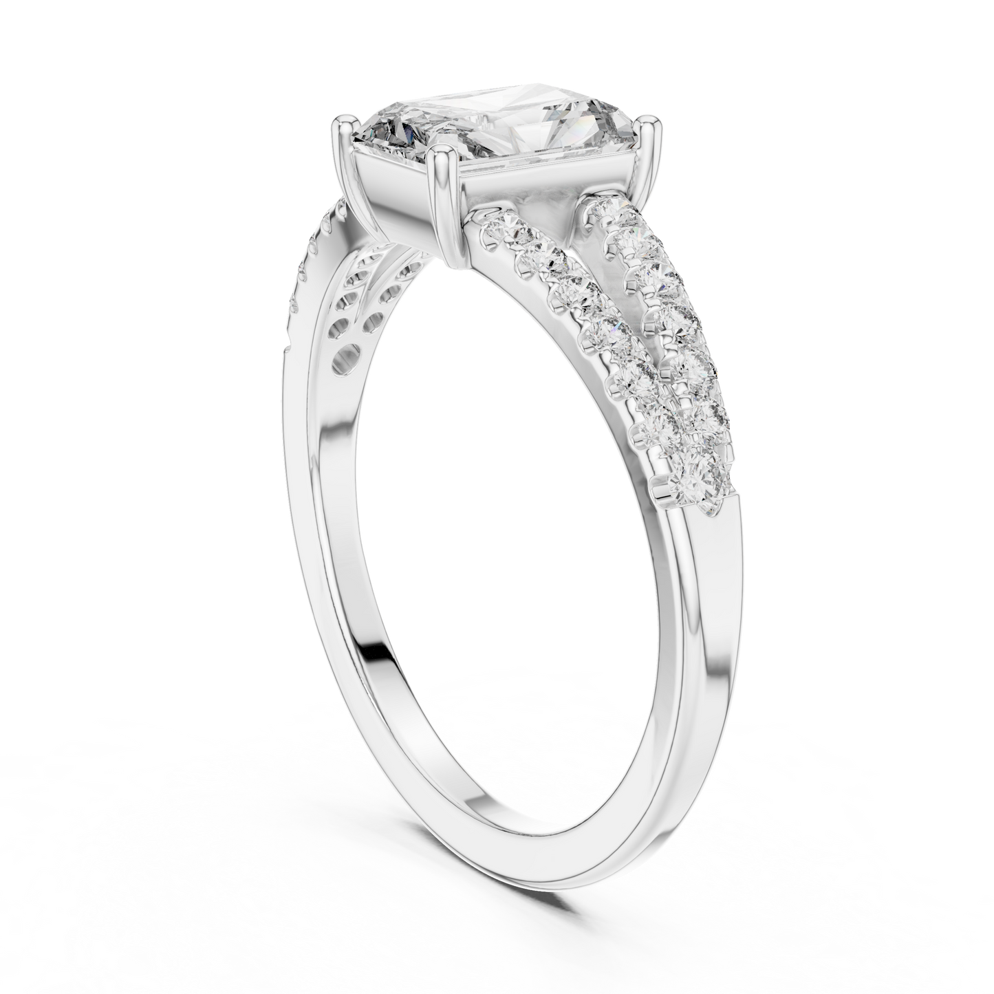 Mixed Shape Lab Grown Diamond Side Stone Ring