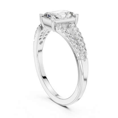 Mixed Shape Lab Grown Diamond Side Stone Ring