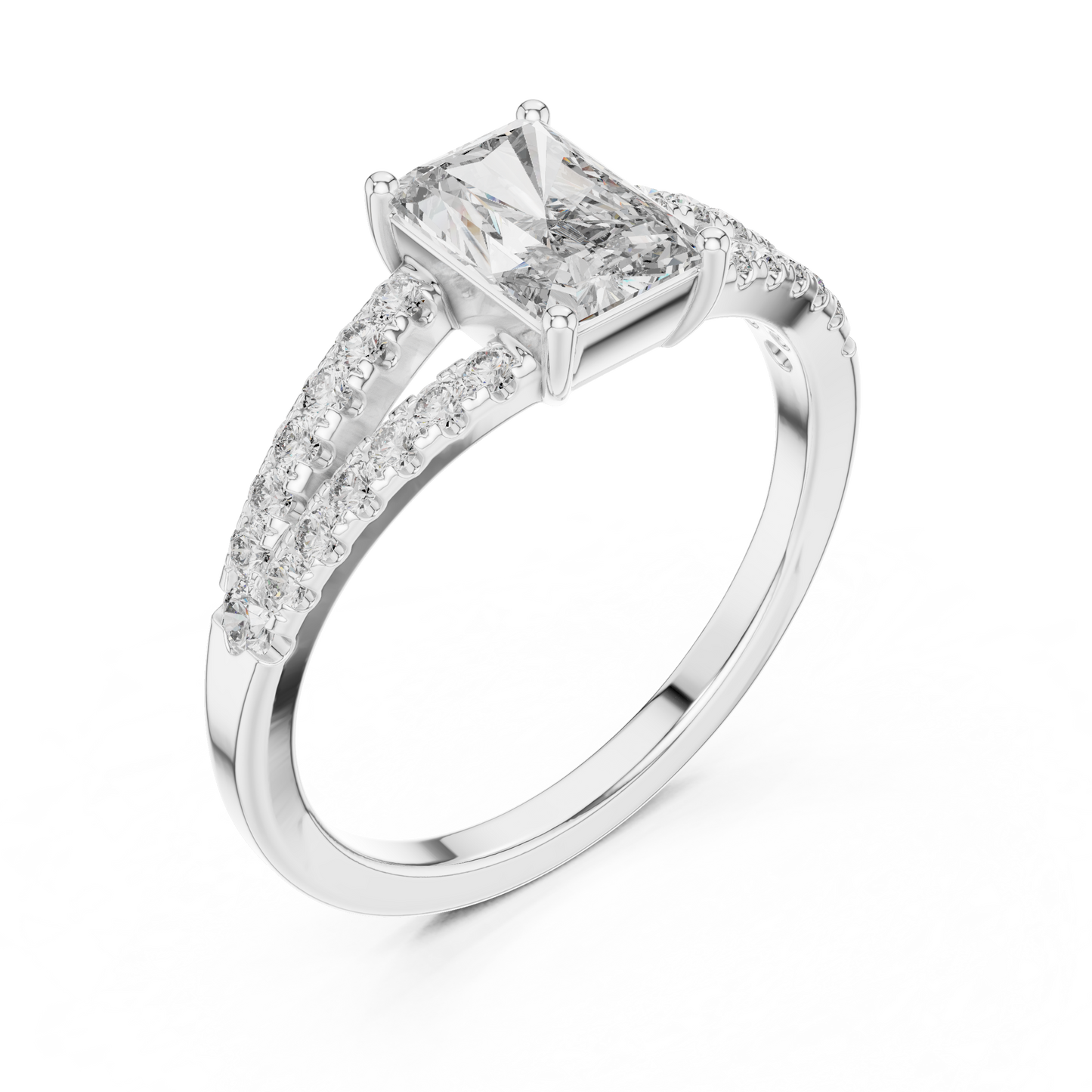 Mixed Shape Lab Grown Diamond Side Stone Ring