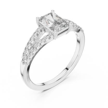 Mixed Shape Lab Grown Diamond Side Stone Ring