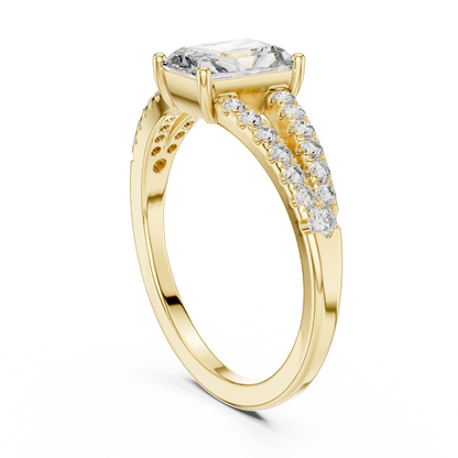 Mixed Shape Lab Grown Diamond Side Stone Ring