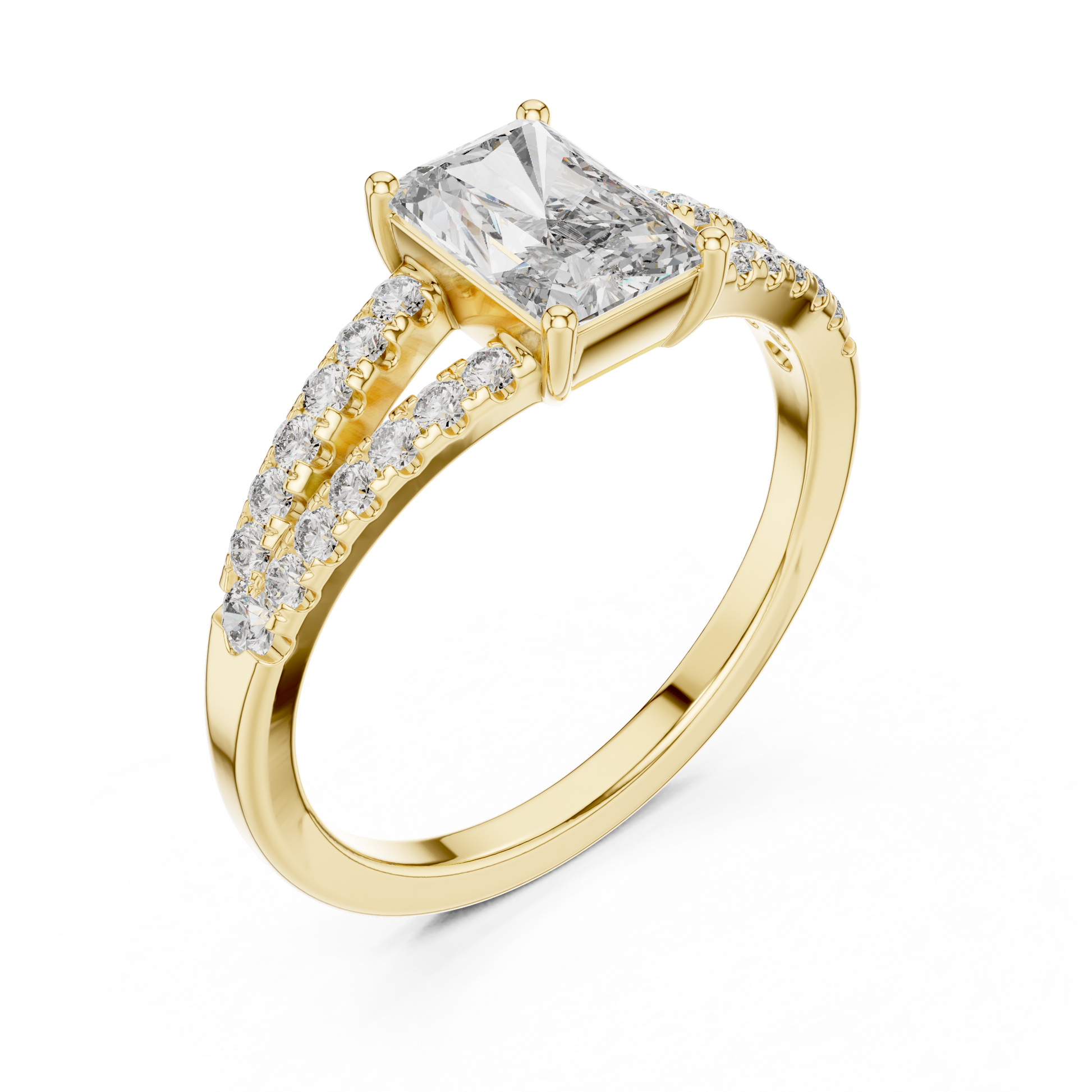 Mixed Shape Lab Grown Diamond Side Stone Ring
