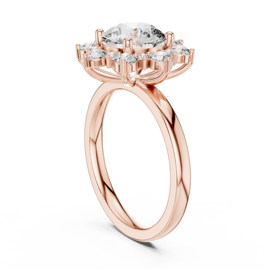 Round Halo Lab Grown Diamond Ring